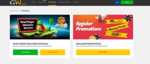 GW Casino bonuses