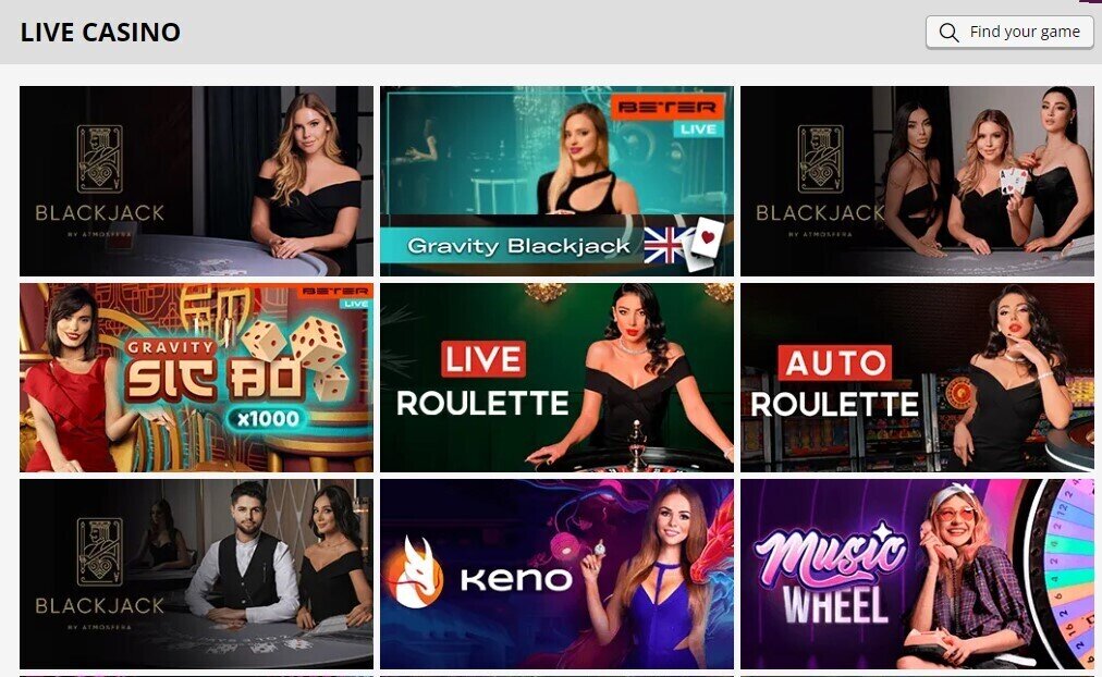 PlayAmo Live Casino Games