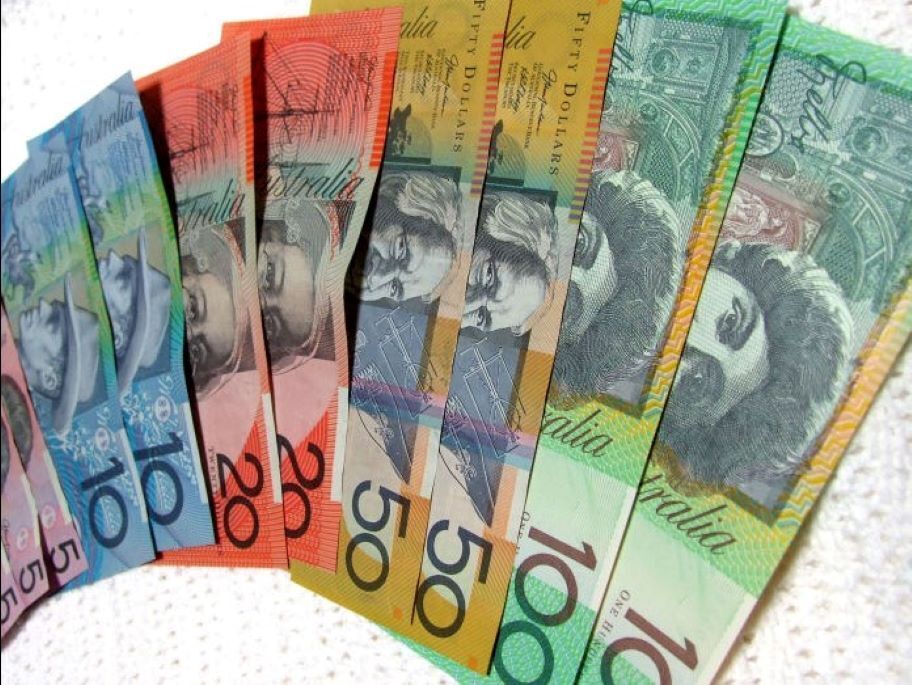 Australian dollars in cash