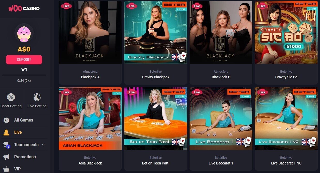 Woo Casino Live Dealer