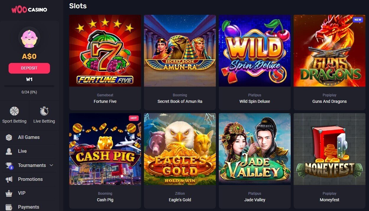 Woo Casino Pokies