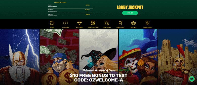 Ozwin Casino - Games