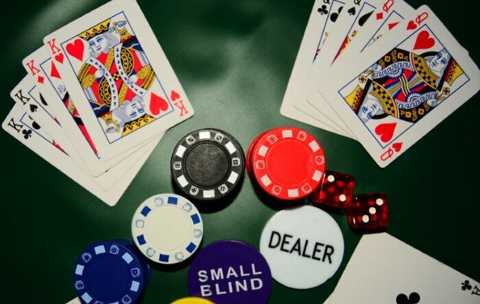 Poker cards and chips