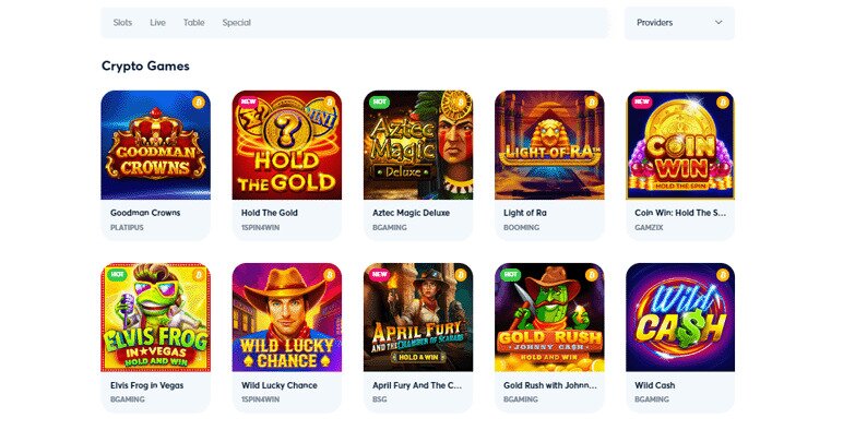 Goodman Casino Crypto Games