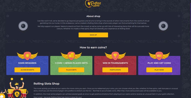 Rolling Slots Casino Shop