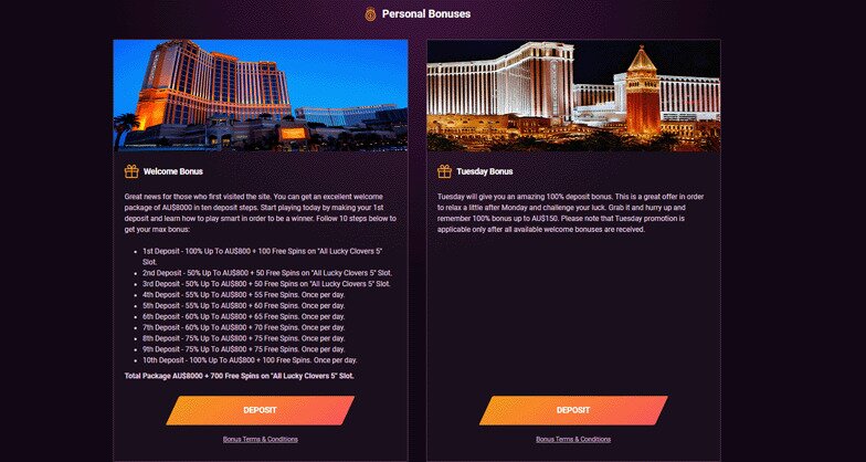 DundeeSlots Casino Bonuses