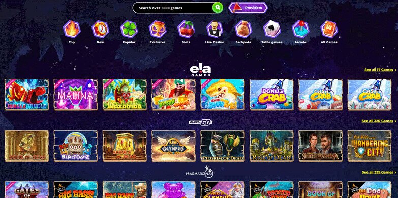 Wazamba Casino - Games