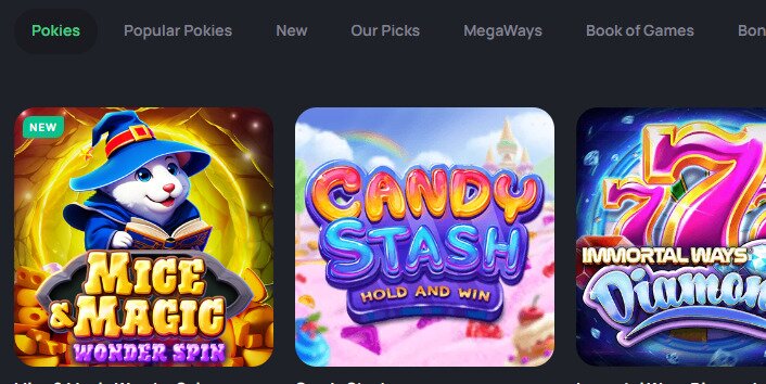 BetandPlay Pokies Lobby
