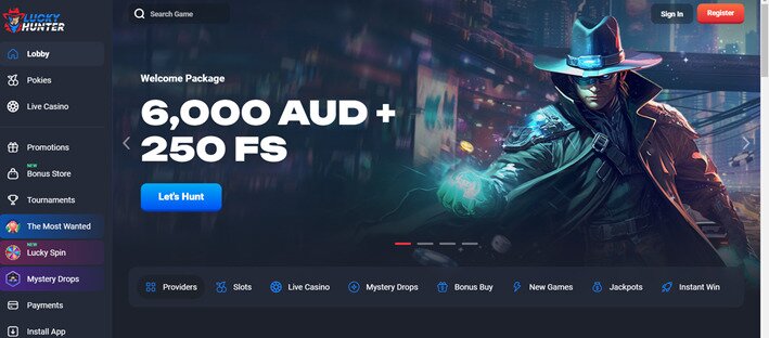 Lucky Hunter Casino welcome bonus