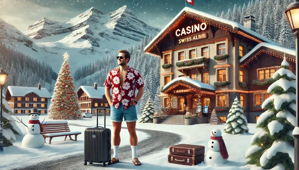 Australian guy visiting a Swiss Casino