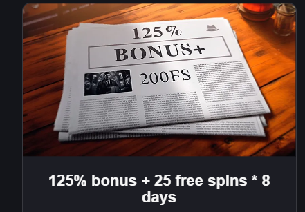 Syndicate Casino Welcome bonus displayed as newspaper headline