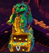 Flame and Fortune Treasure Dragon Symbol