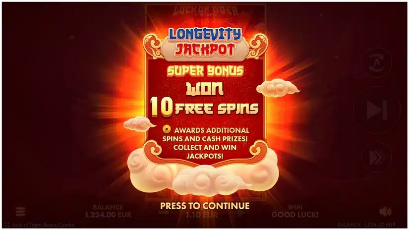 Luck of tiger bonus combo jackpot - big win