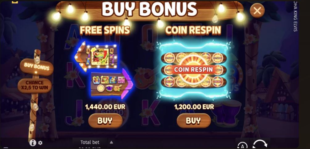 Buy bonus screen