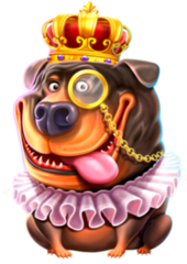 Royal blue dog symbol