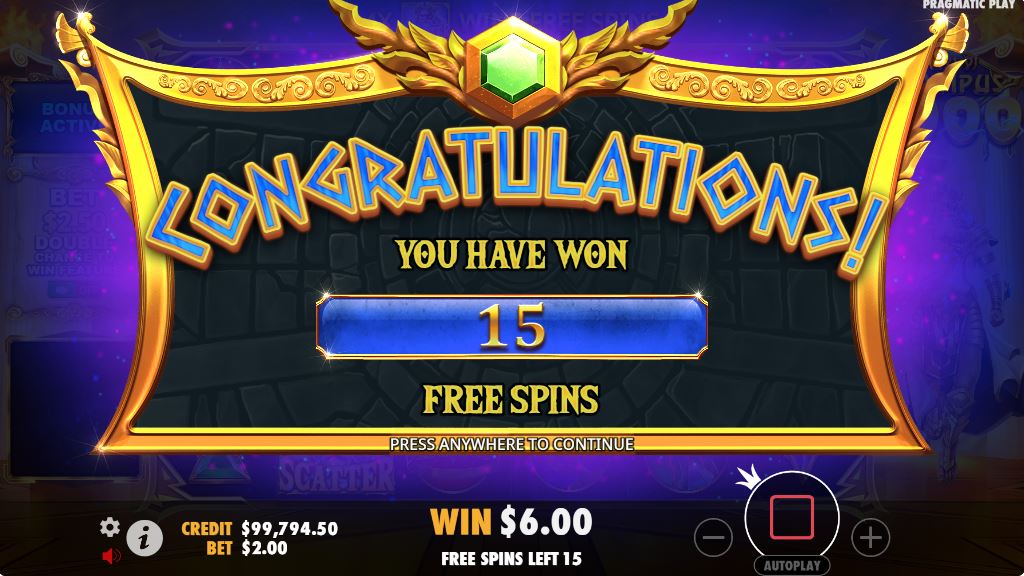 Gates of Olympus 1000 15x free spins