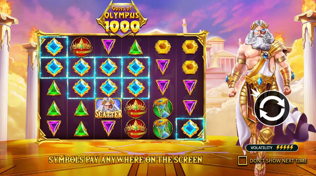 Gates of Olympus 1000 Grid - screen 1