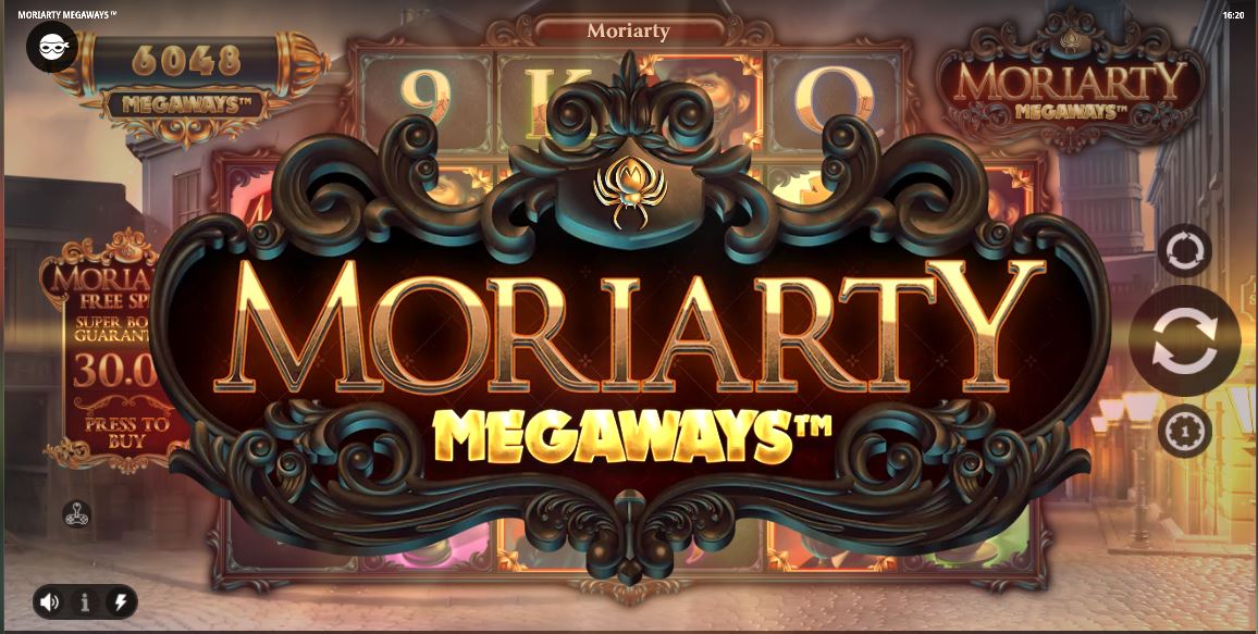 Moriarty Megaways Intro screen