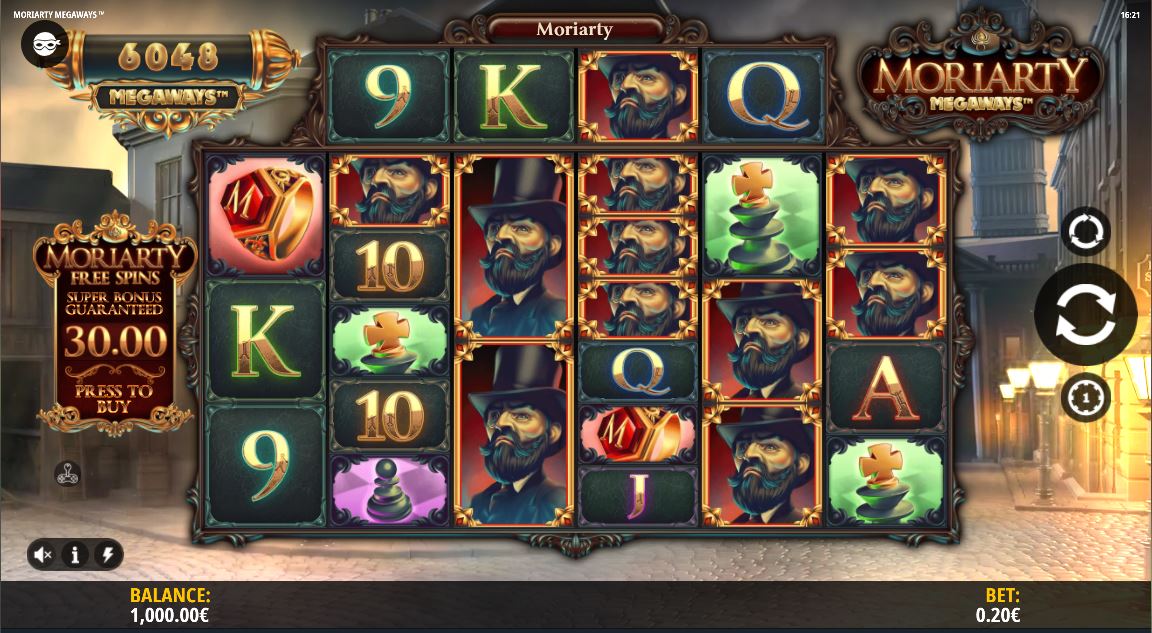 Moriarty Megaways Play screen1