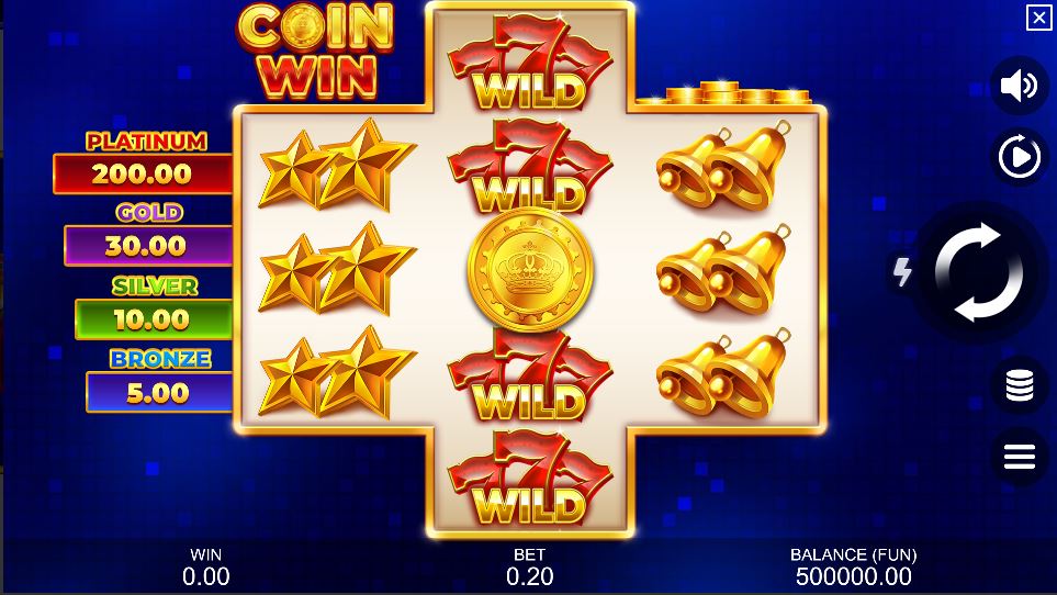 Coin win hold the spin Screen with high paying symbols