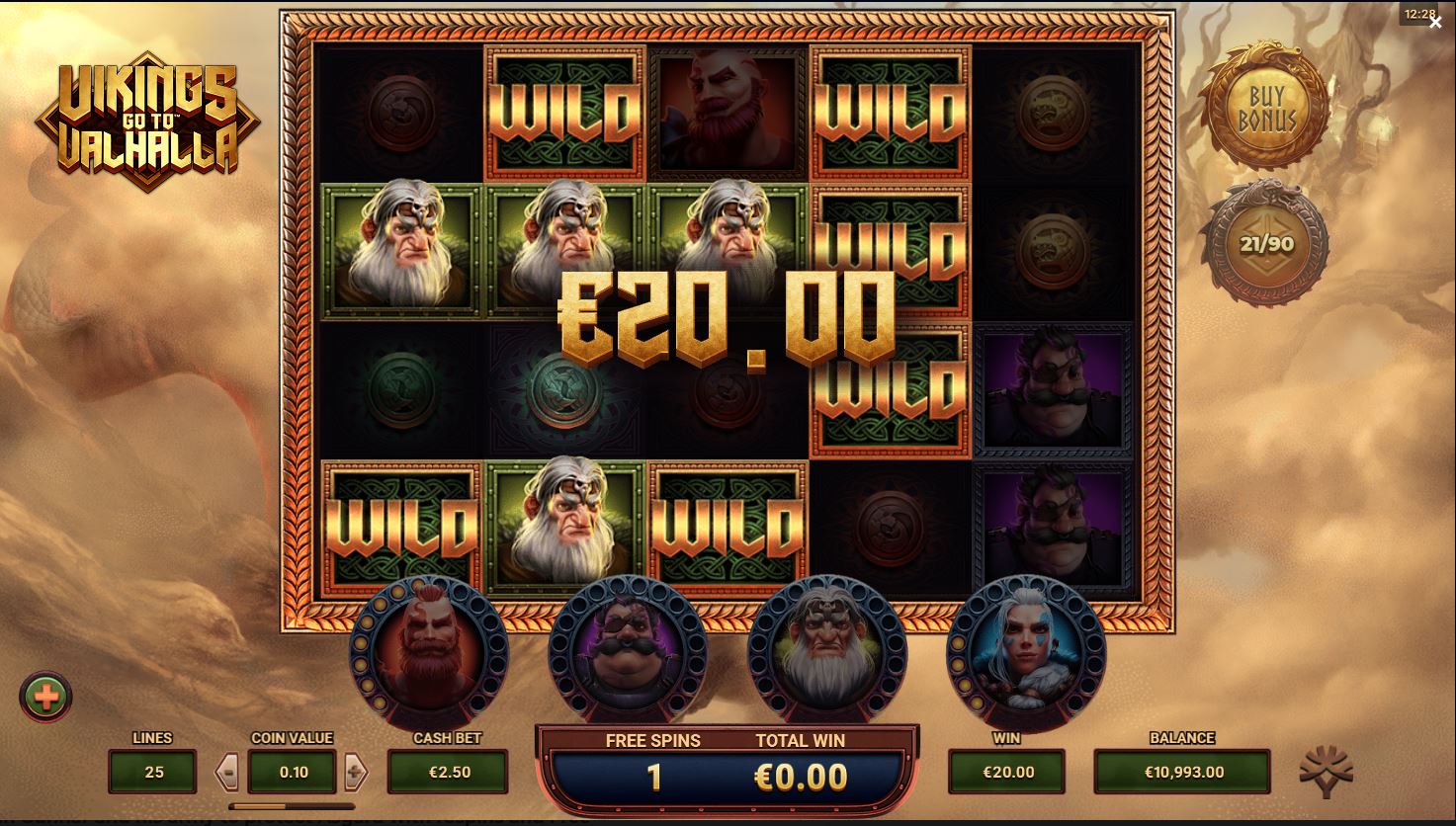 Win with wilds screen