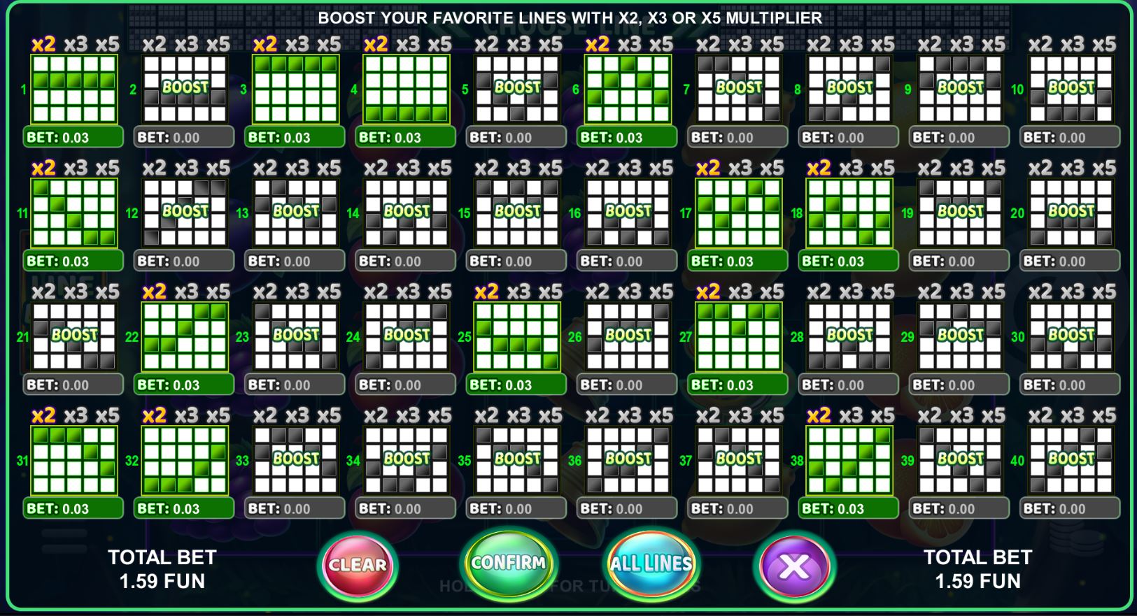 40 Boost clover Gameplay screen 1