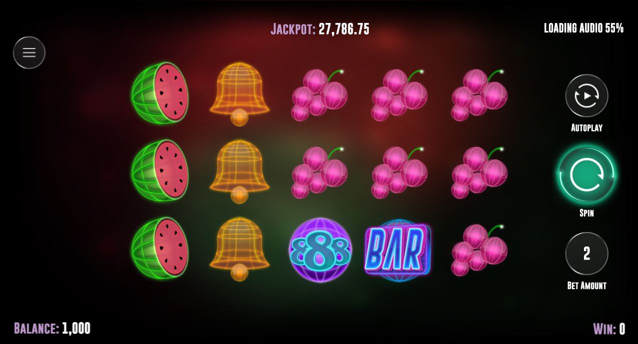 888 Deluxe play screen