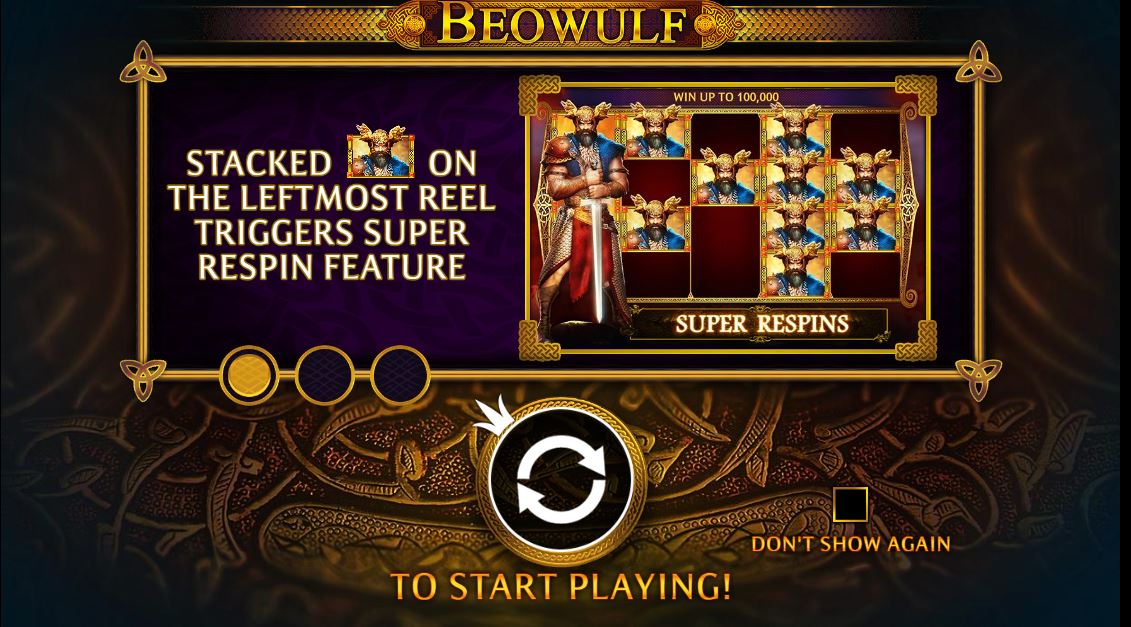 Beowulf - Game features screen 1