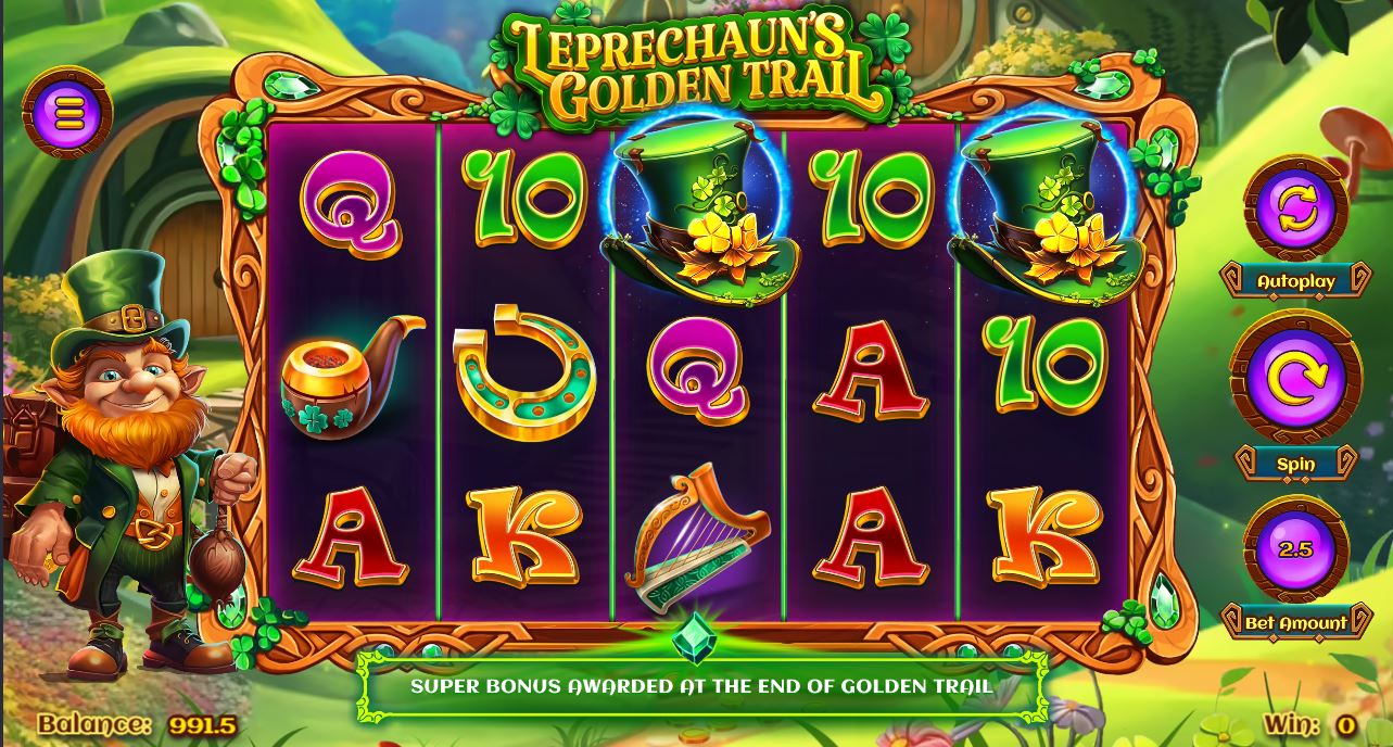 Leprechauns Golden Trail Game play screen 1