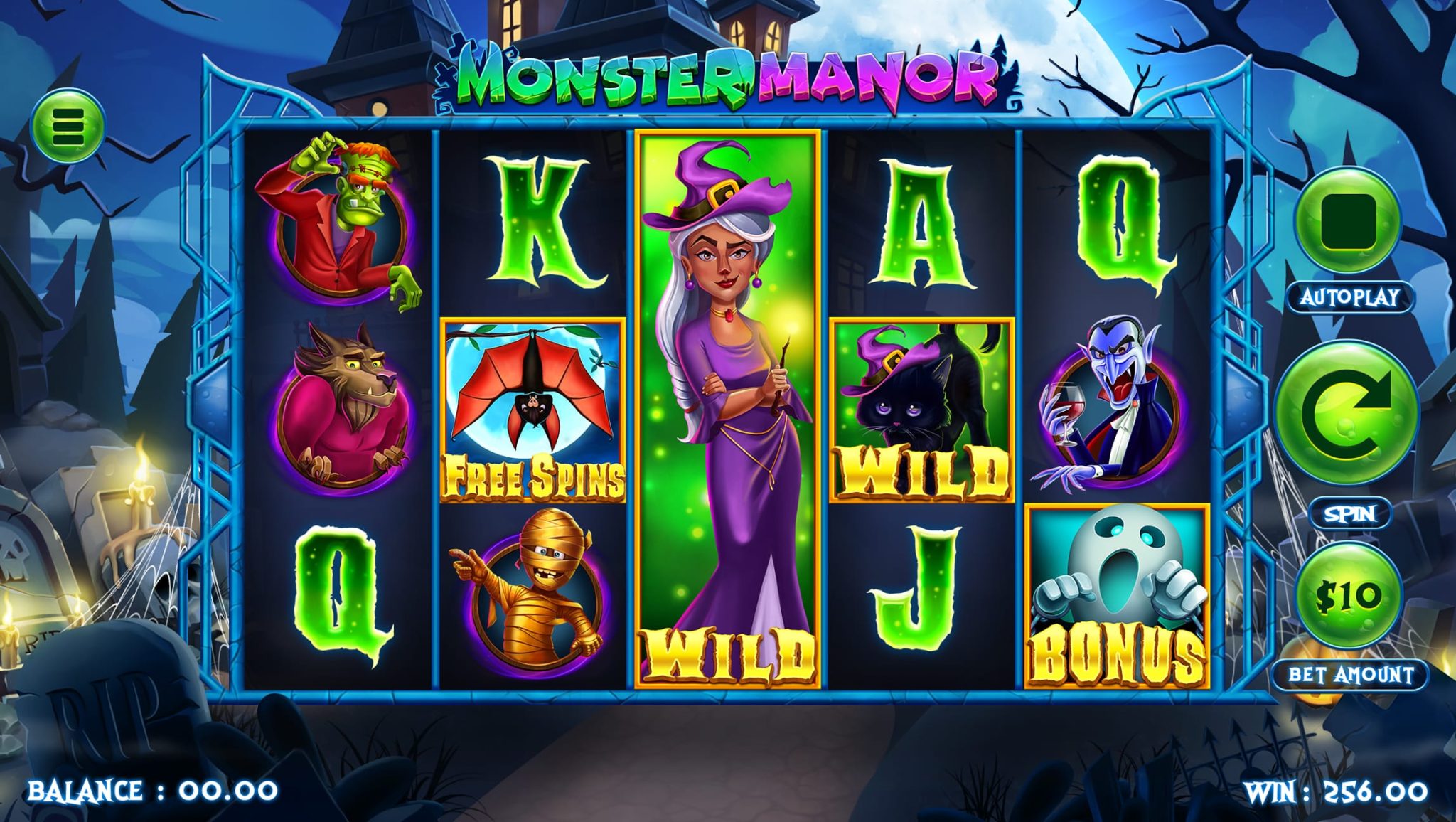 Monsters Manor Game Screen