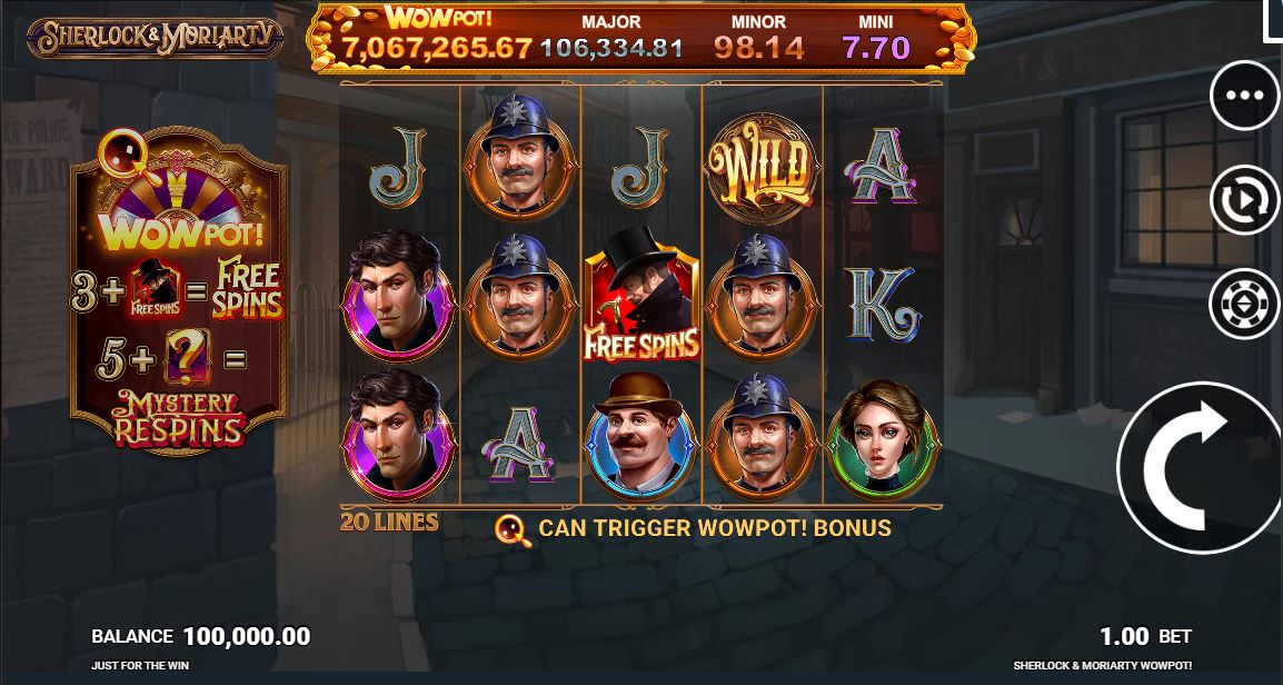 Sherlock and Moriarty Wowpot Game play 1