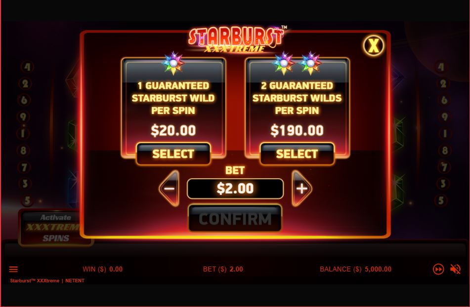 Starburst Xxxtreme Gameplay Screen 2