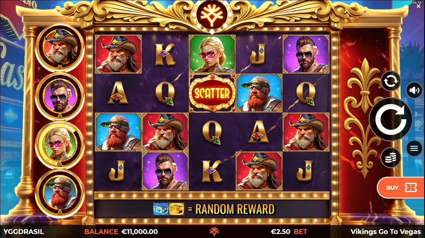Vikings go to Vegas Wild Fight - Main gameplay screen