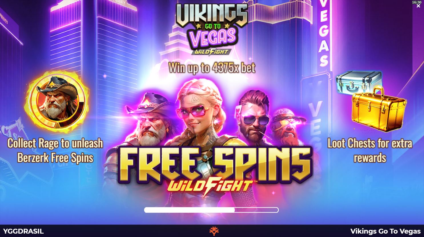 Vikings go to Vegas Wild Fight - intro screen