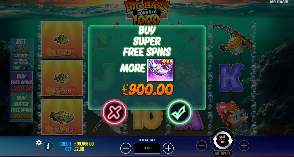 Big Bass Bonanza 1000 Gameplay Screen 3