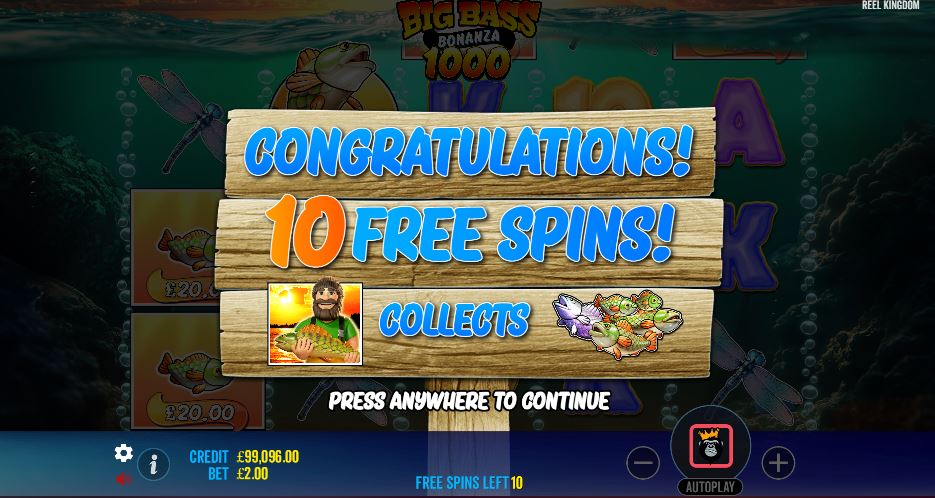 Big Bass Bonanza 1000 Gameplay Screen 5