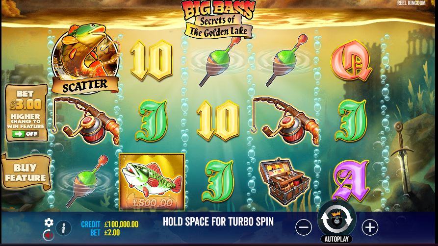 Big Bass Secrets of the Golden Lake Gameplay screen 2