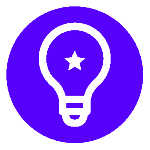 Circle lightbulb icon