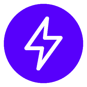 Icon lightning circle