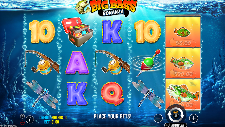 Big Bass Bonanza online pokie by Pragmatic Play gameplay