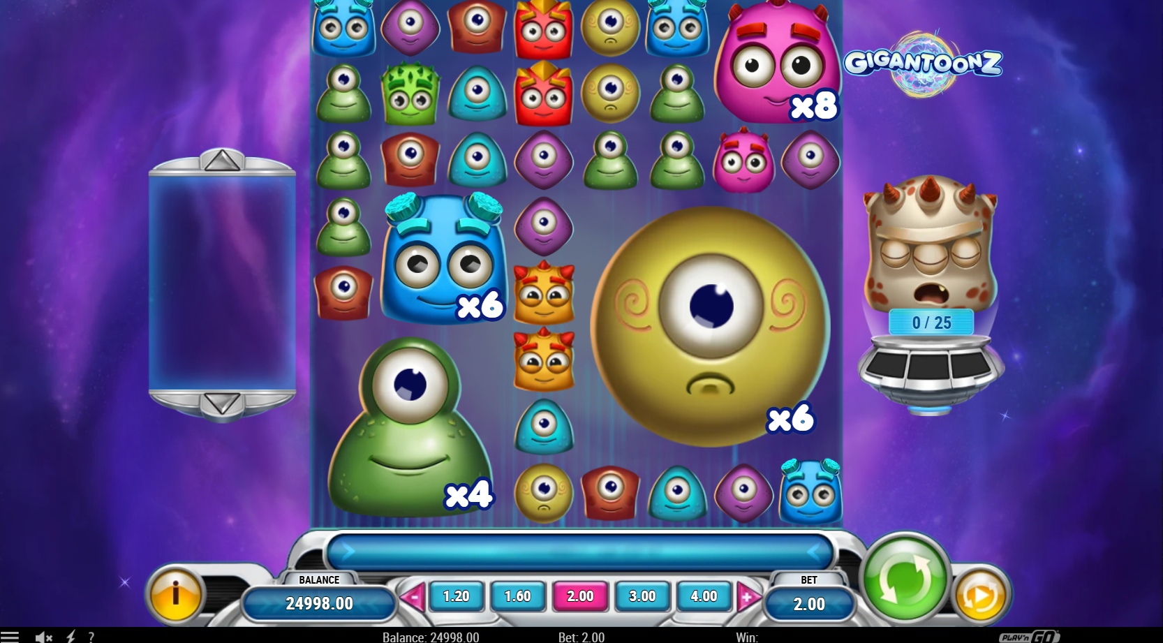 Gigantoonz online pokie by Play N' Go reels