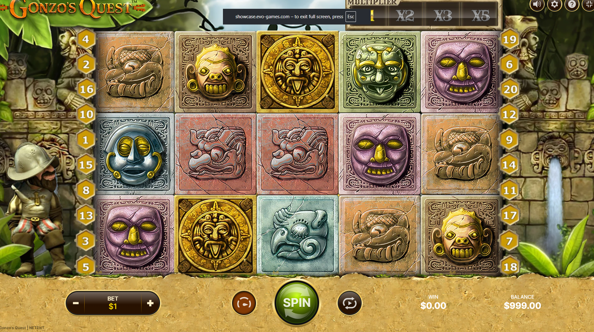 Gonzo's Quest online pokie by NetEnt reels