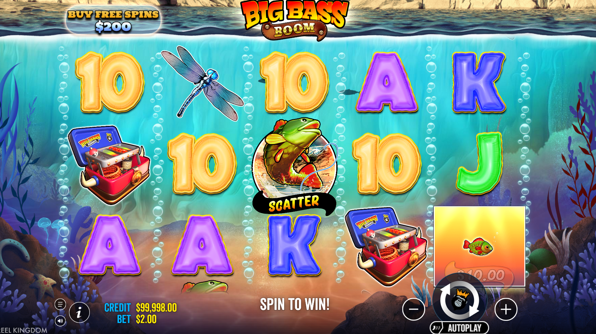 Big Bass Boom online pokie by Pragmatic Play gameplay view