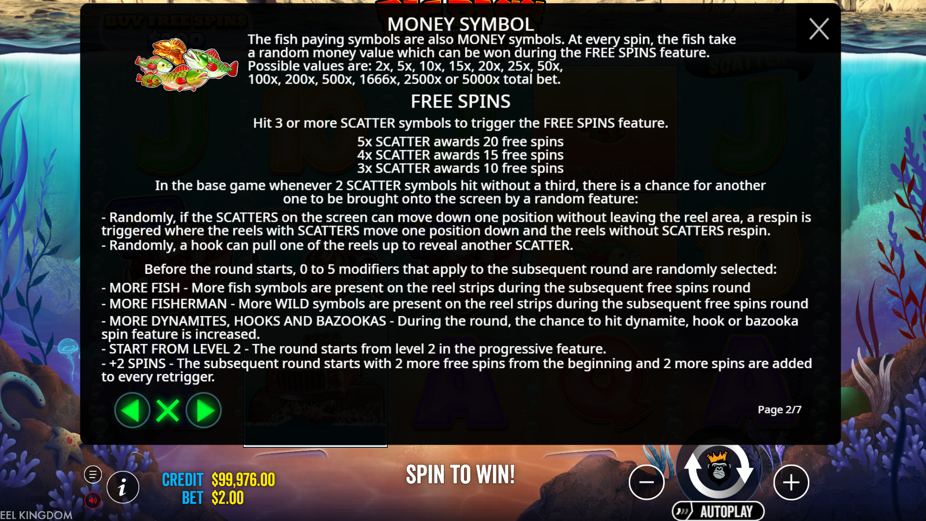 Big Bass Boom online pokie by Pragmatic Play info table