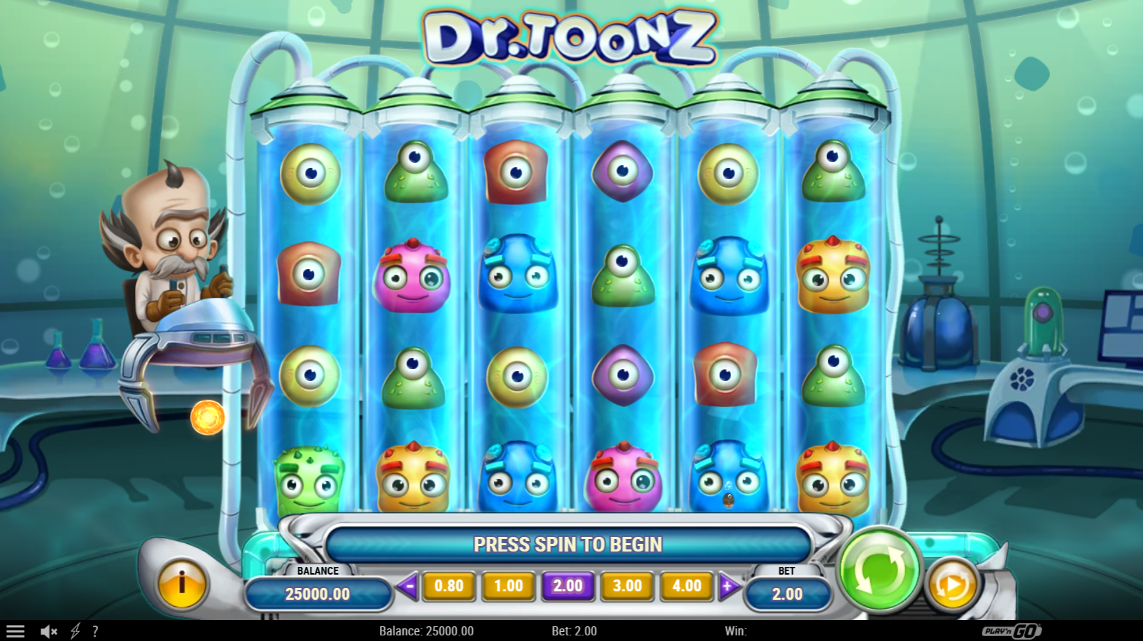 Dr. Toonz online pokie by Play N' Go reels