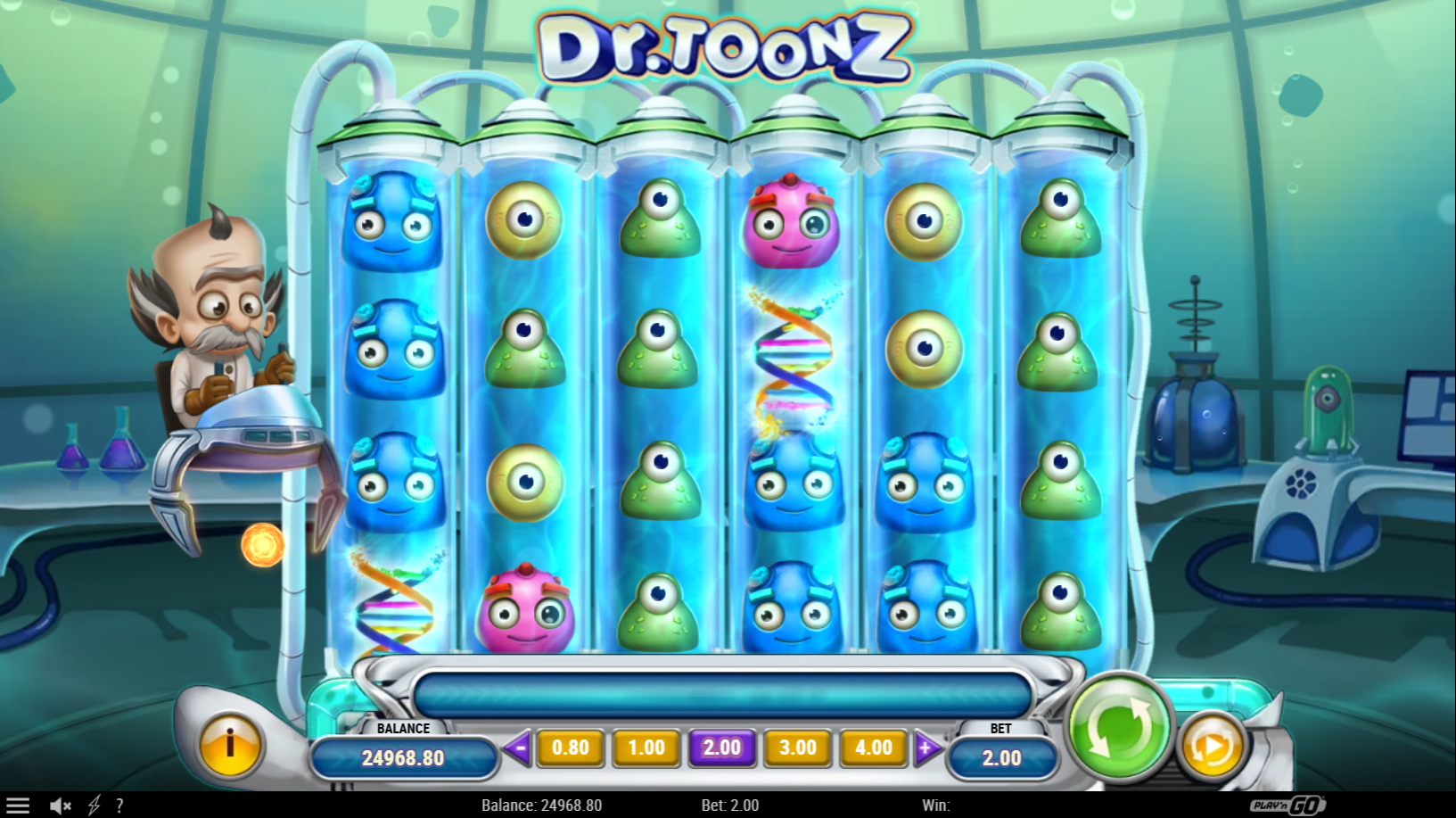 Dr. Toonz online pokie by Play N' Go gameplay view